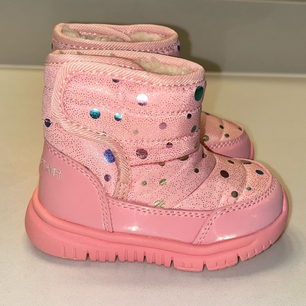 HOBIBEAR Toddler Girls Waterproof Snow Boots